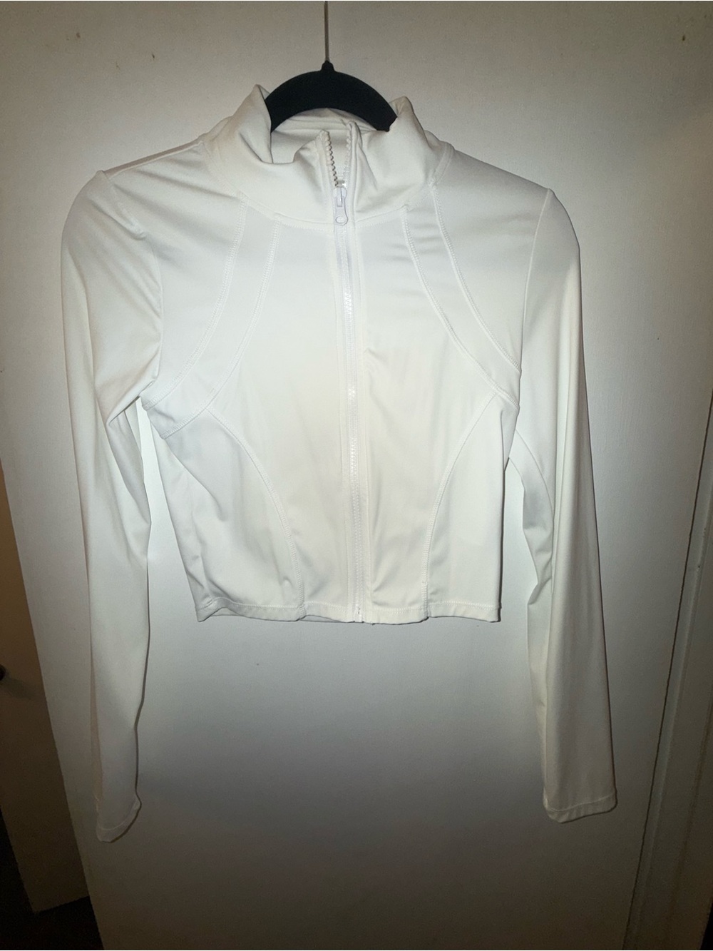 White Zip-Front Long Sleeve - Women's Active Jacket